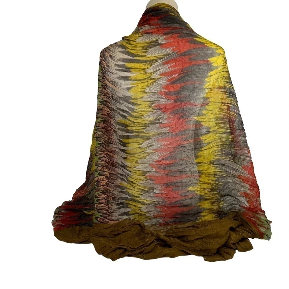 Brown Flowy Oversized Scarf Wrap
